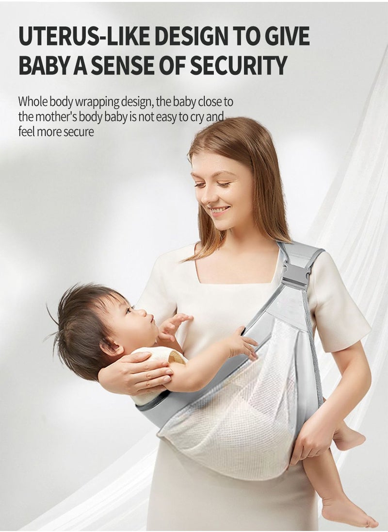 Baby Wrap Baby Wrap Ring Sling and Nursing Cover,Multi-functional and lightweight baby carrier for all seasons,1-4 years old,Breathable and soft,Comfortable,Pe