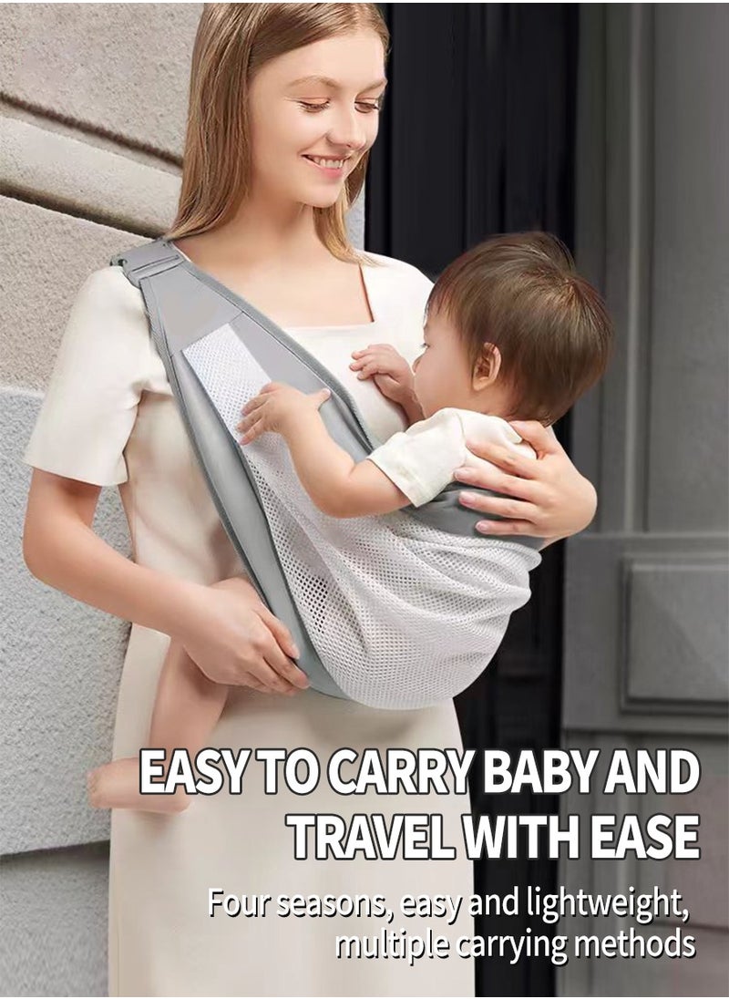 Baby Wrap Baby Wrap Ring Sling and Nursing Cover,Multi-functional and lightweight baby carrier for all seasons,1-4 years old,Breathable and soft,Comfortable,Pe