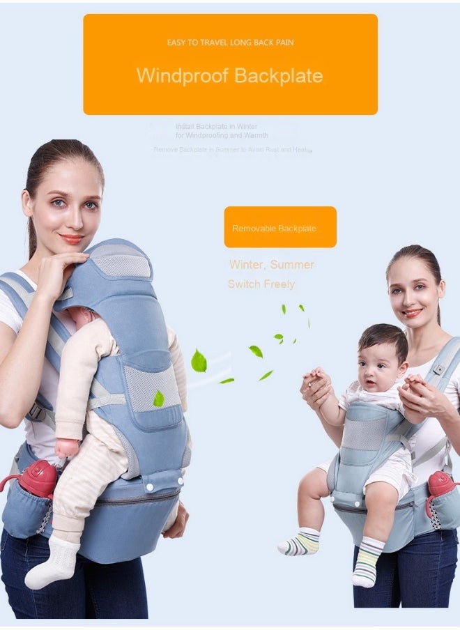 Multi-Functional Baby Carrier with Storage - Back Support Waist Seat for Horizontal Carrying