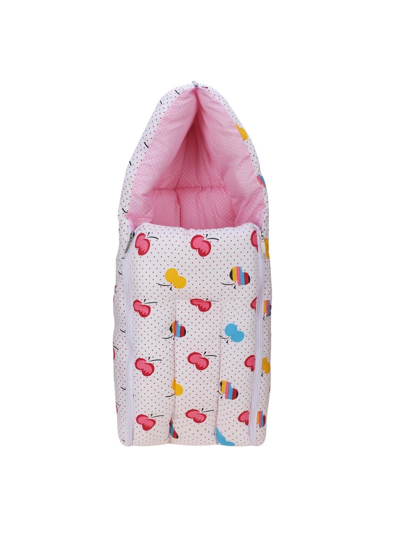 Miracle moms Baby Carrier Newborn to Toddler I Wrap Carrier I Toddler Sleep Sack for Infant I Sleeping Bag with Nappy Zip I Soft Cotton Bags I Bag for Babies and Toddlers I 0 Months to 6 Months I Pink