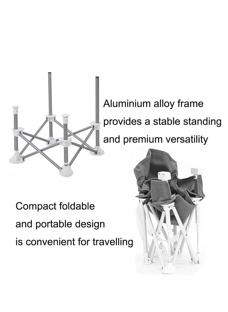 Baby Travel Booster Seat,Booster Seat for Table with Removable Dining Tray, Folding Compact Sit Up Chair for Dining Table for Indoor/Outdoor, Camping, Beach, Lawn Toddlers, Kids, Boys, Girls