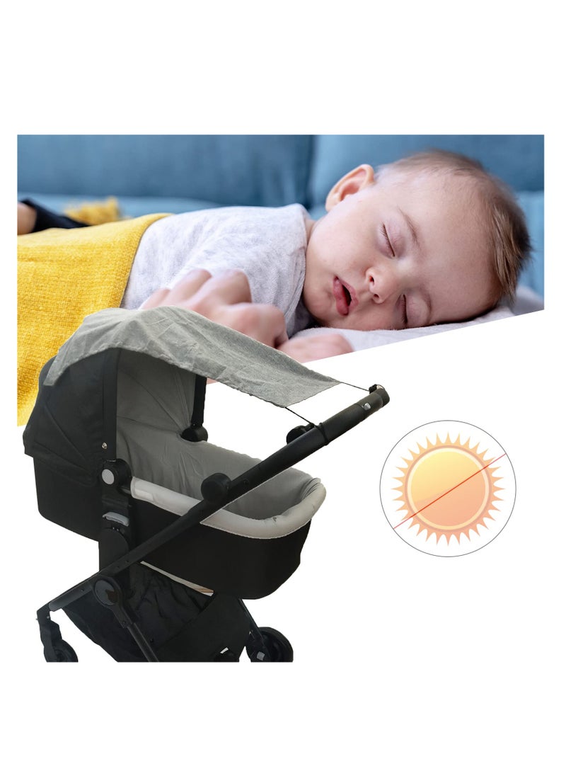 Universal Baby Stroller Sun Shade Canopy UV Protection Grey Pushchair Awning Accessories for Summer
