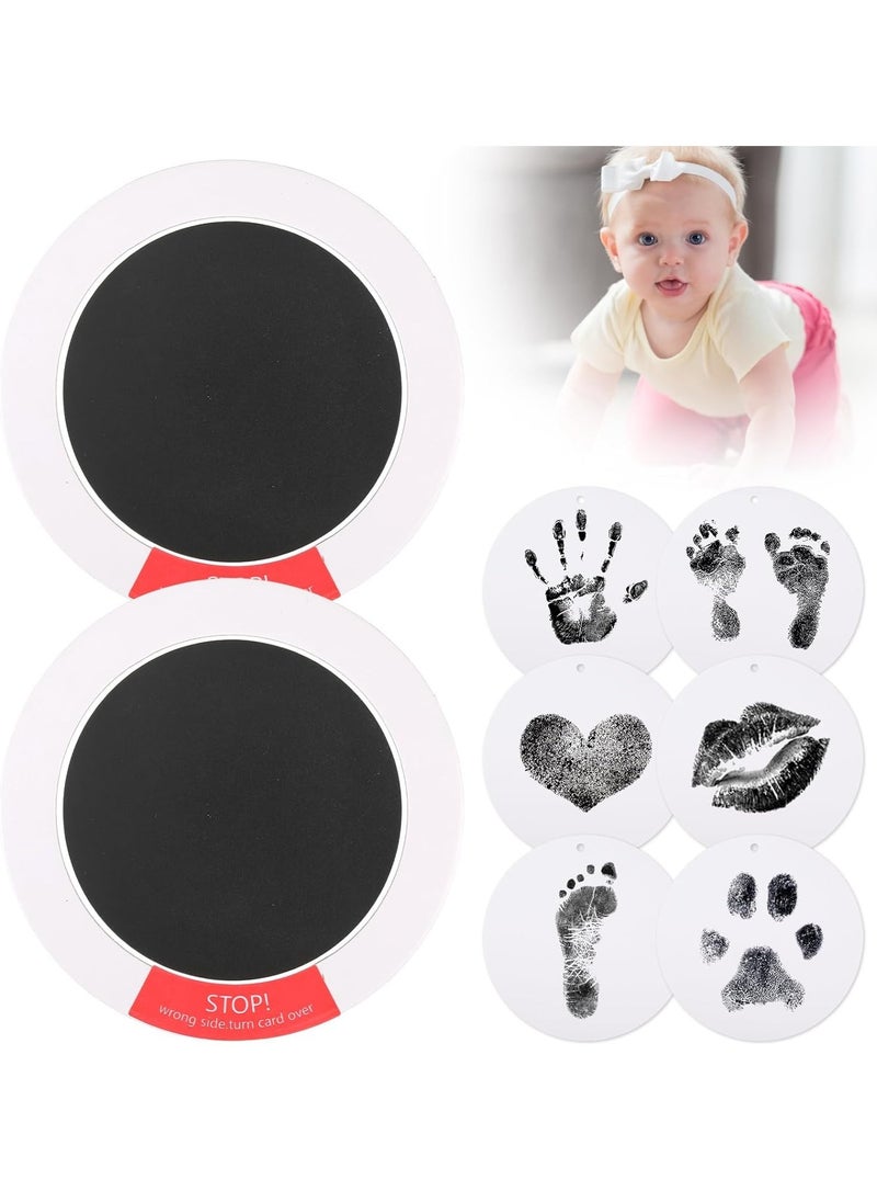 Inkless Baby Hand and Footprint Kit with 2 Clean Touch Ink Pads and 6 Imprint Cards Safe for Newborns Non-Toxic Family Memories