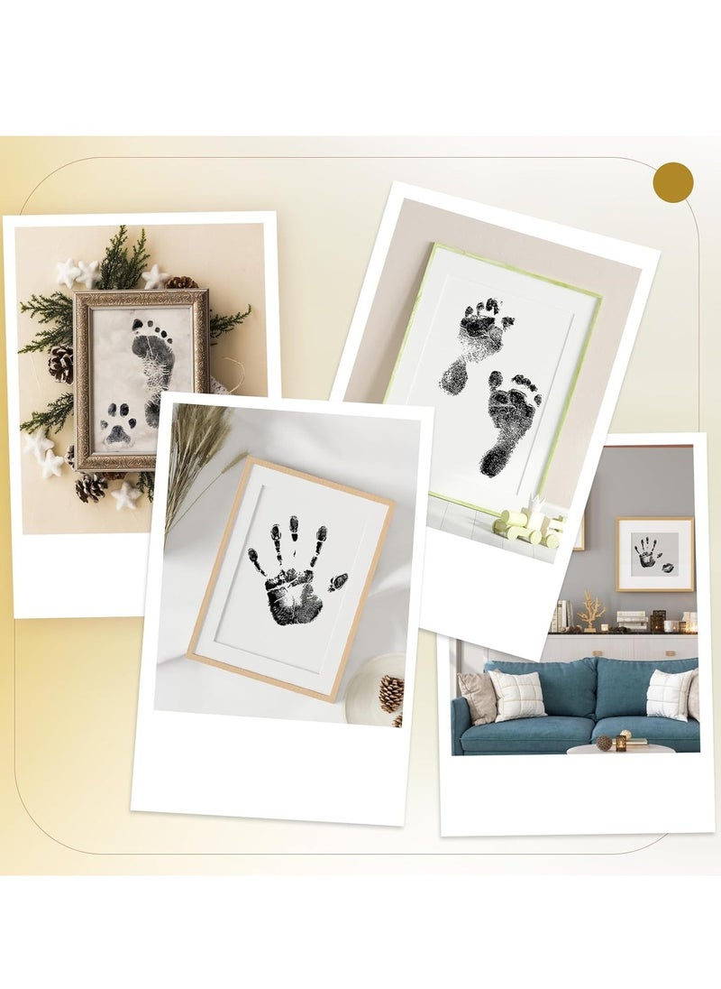 Inkless Baby Hand and Footprint Kit with 2 Clean Touch Ink Pads and 6 Imprint Cards Safe for Newborns Non-Toxic Family Memories