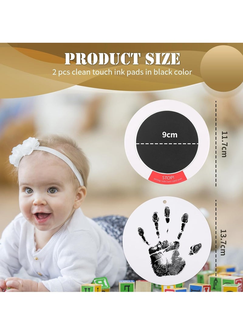 Inkless Baby Hand and Footprint Kit with 2 Clean Touch Ink Pads and 6 Imprint Cards Safe for Newborns Non-Toxic Family Memories