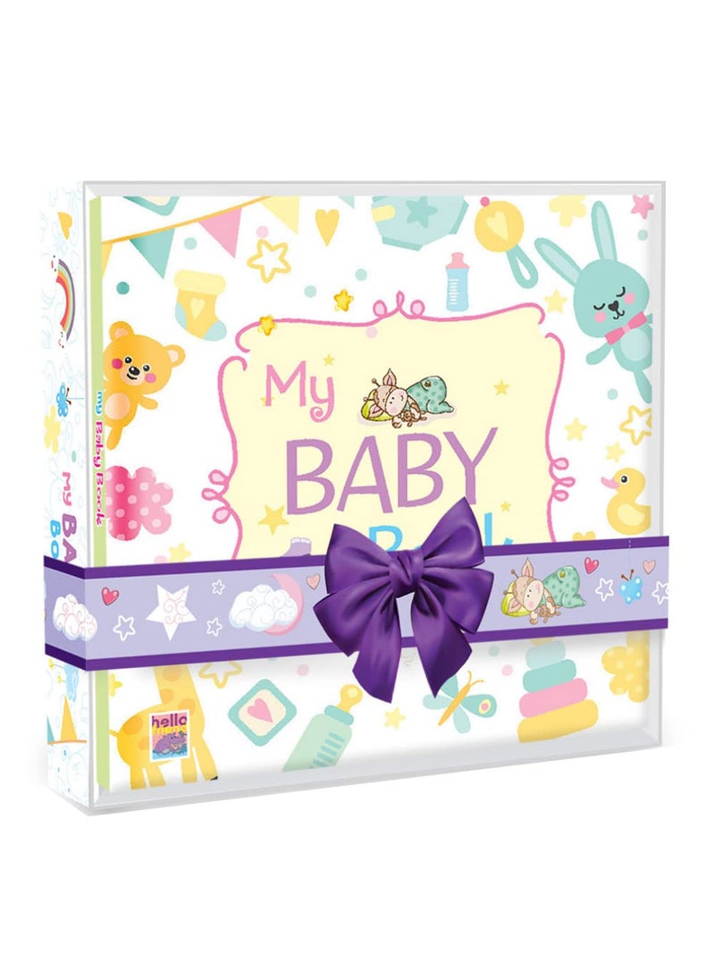 BRIJBASI Hello Friend My Baby Memory Book New Born Journal For Boys and Girls Baby Record Book with 64 Colourful Pages
