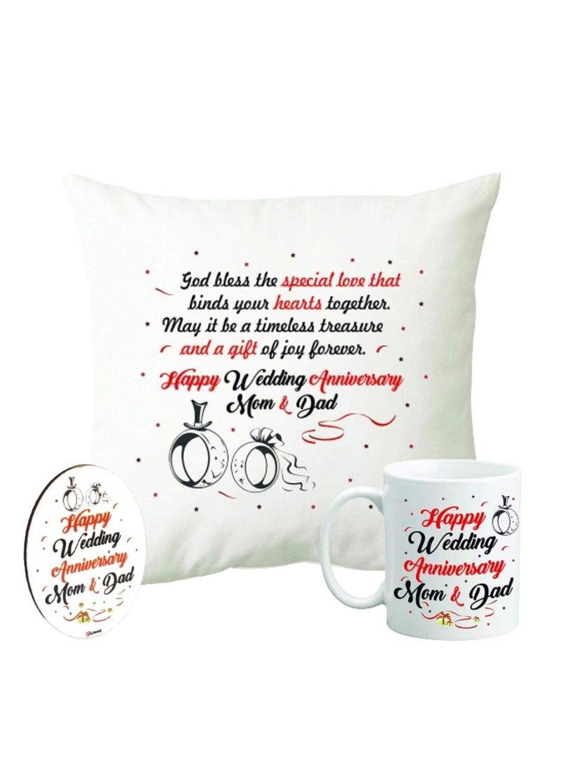 PICRAZEE for Parents Mom Dad Mother Father Mother FatherinLaw 12 x 12 Cushion with Filler Coffee Mug Fridge Magnet