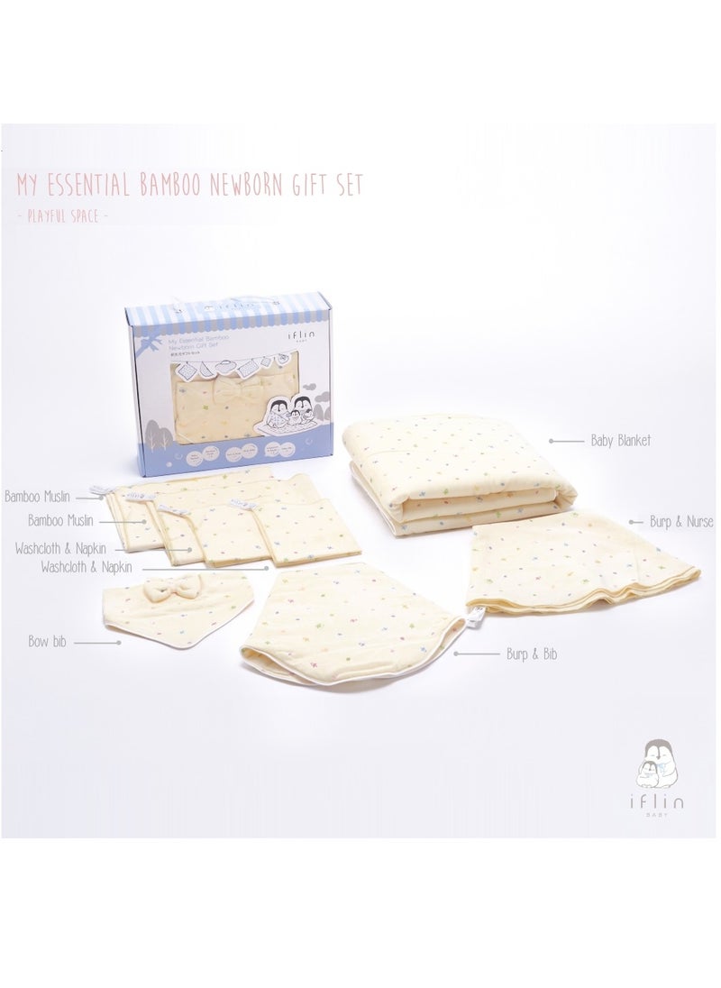 My Essential Bamboo Newborn Gift Set (8 Pcs.) - Playful Space