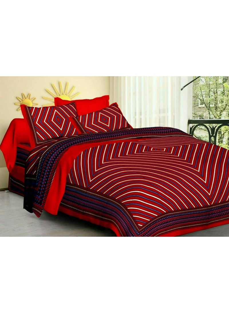 UBANIA COLLECTIONWe believe in customers satisfaction 100 Pure Cotton Sanganeri Rajasthani TC 151 Double Bedsheet with 2 Pillow Covers_Nishu433