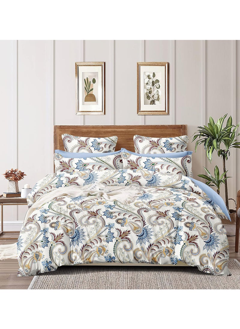 THE HOME STYLE Super Soft Glace Cotton King Size Double Bed AC Comforter ll Blanket ll Duvet for All SeasonsWeathers II 300 TC Pack of 1 Vanilla Mist Only Comforter