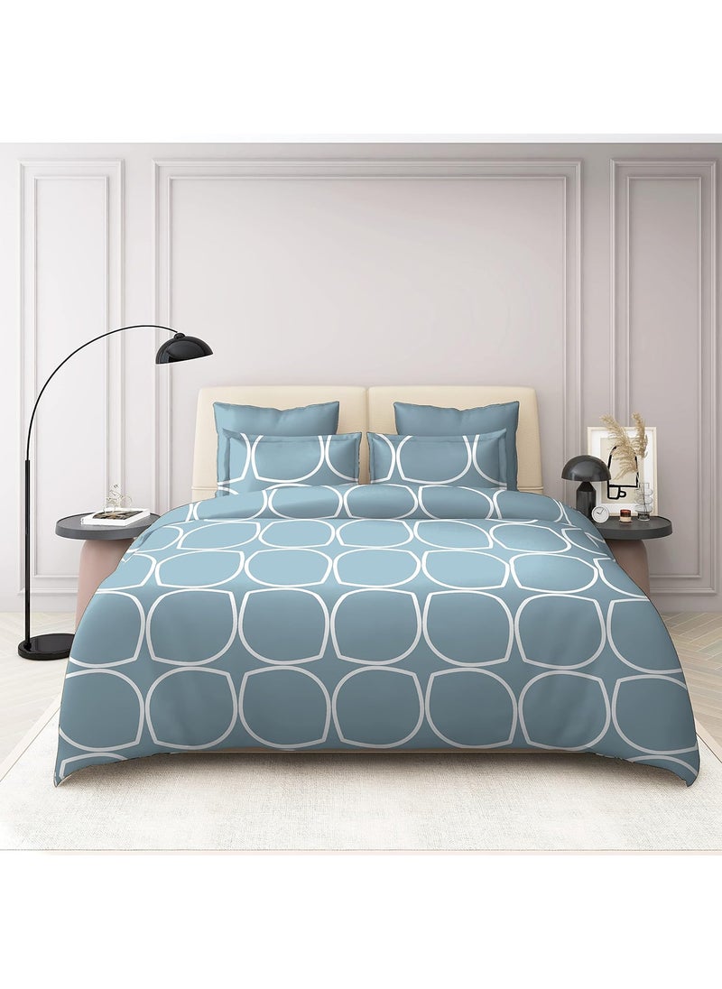 THE HOME STYLE Super Soft Glace Cotton King Size Double Bed AC Comforter ll Blanket ll Duvet for All SeasonsWeathers II 300 TC Pack of 1 Cadet Grey Only Comforter