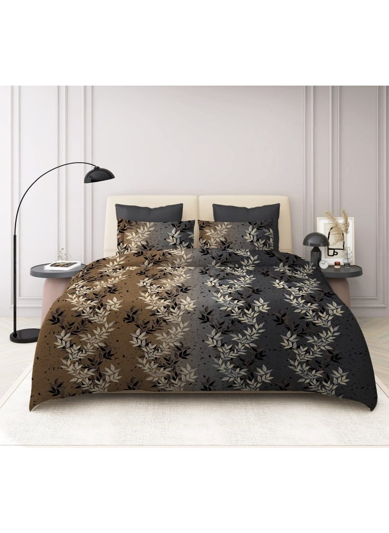 THE HOME STYLE Super Soft Glace Cotton King Size Double Bed AC Comforter ll Blanket ll Duvet for All SeasonsWeathers II 300 TC Pack of 1 Cocoa Brown Only Comforter