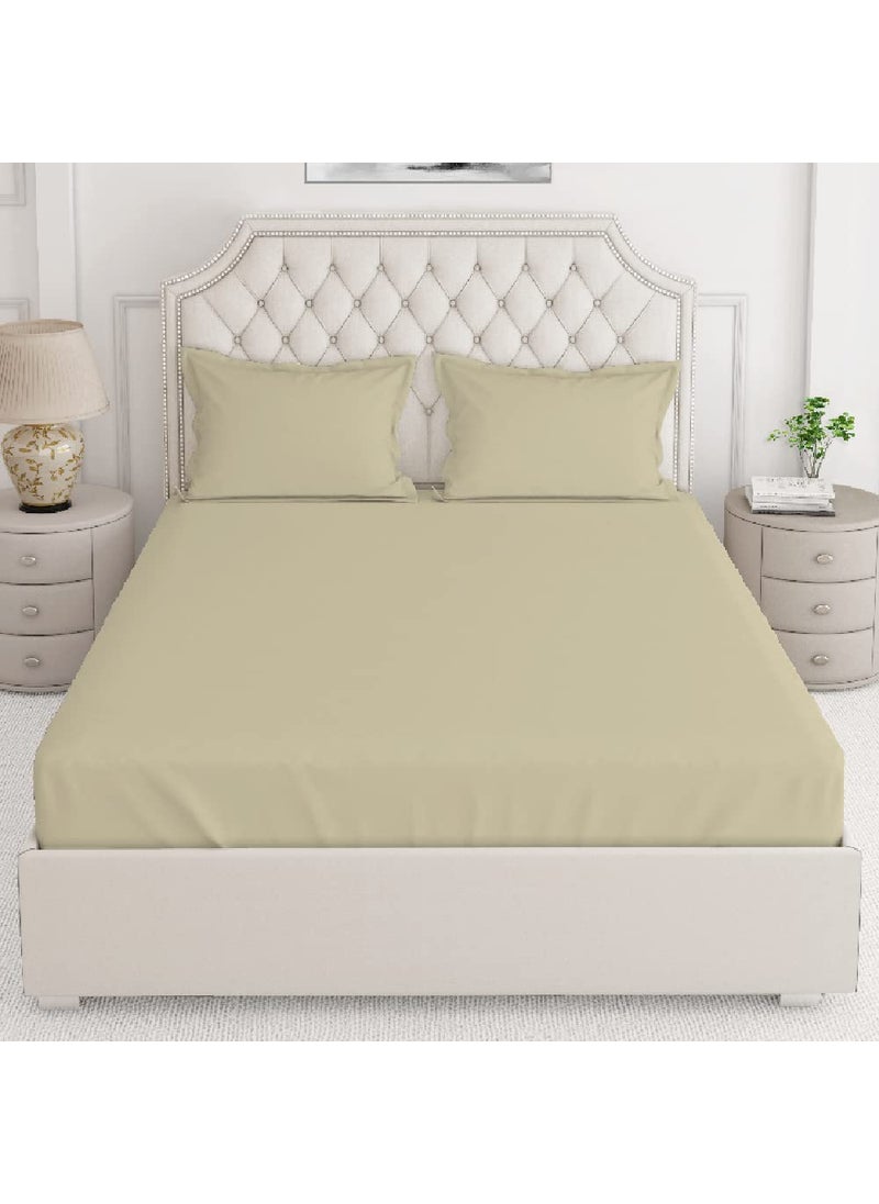 Layers Be Bold 100 Cotton Bedsheet Set for All Seasons Lightweight Moisture Absorbent Machine Washable Easy to Care Gift for Housewarming More 140 TC King Size Off White