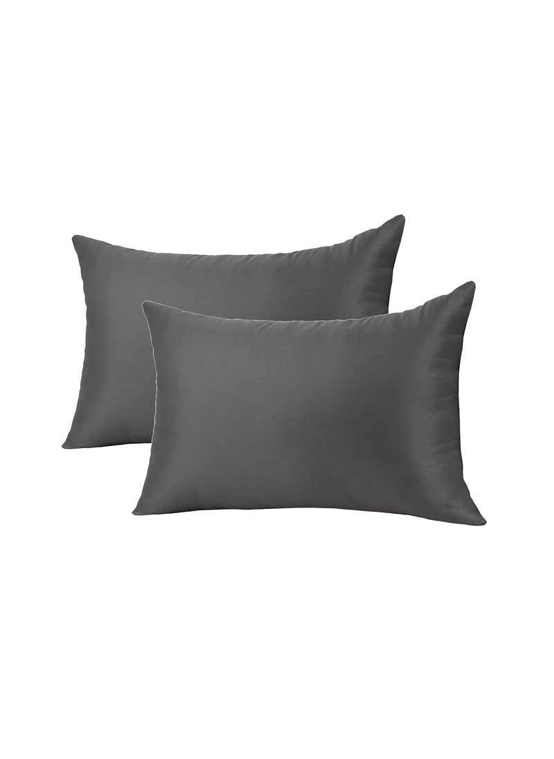 Hoolloomooloo Microfiber Bed Pillows for Sleeping King Size Pillow 20 X 36 Inch Set of 2 Hollow Conjugated Pillow Home Hotel Collection Fluffy Pillows Soft 2 Pack Gray