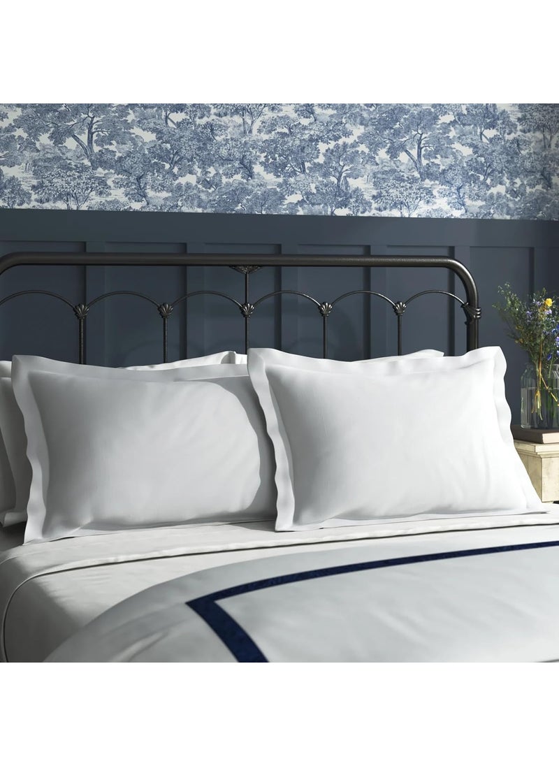 Sleepsia Hotel Flenge Pillows for Sleeping Ultra Soft Two Bed Pillows for Side Front and Back Sleepers White 2 Piece 6096LX4064WX127H Set of 2 Microfiber Bed Pillow