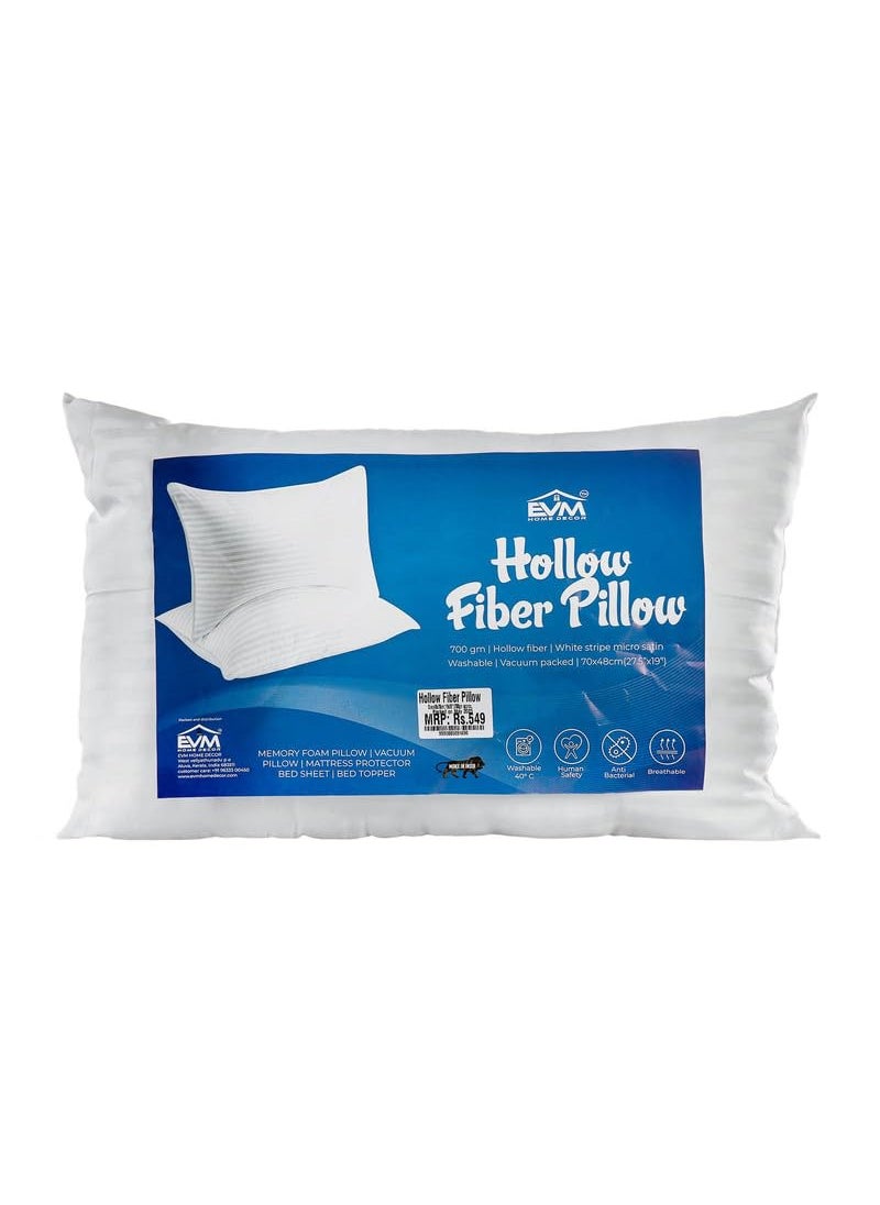 Evm Home Decor Pillow Hollow Fiber 700 Gram68x46 Size in cm Luxury Hotel bedpillows White Vacuum Packed Pillow