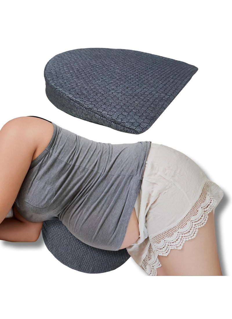 COZYARDS Wedge Pillow for Pregnancy for Sleeping Memory Foam Maternity Pillow for Pregnant Women Belly Support Back Support Soft Support for Pregnancy Bump Dark Grey