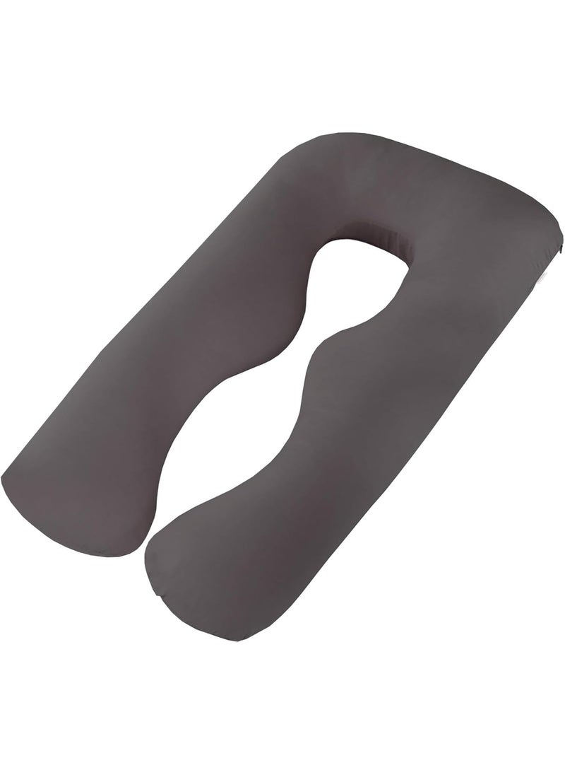 SLEEPINO Pregnancy Pillow Full Body Pillow Brushed Microfiber Pillow UShape Body Pillow for maternity Adults Maternity Pillow Dark Grey