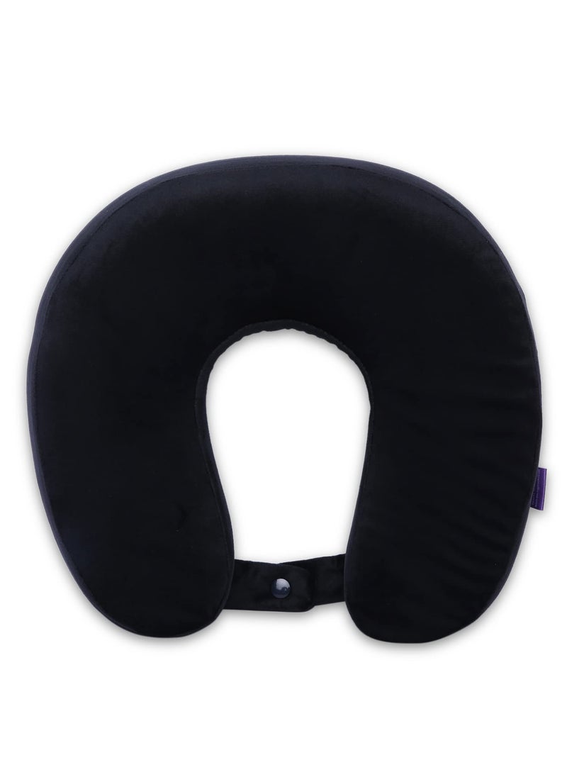 Viaggi Black U Shaped Memory Foam Travel Neck and Neck Pain Relief Comfortable Super Soft Orthopedic Cervical Pillows