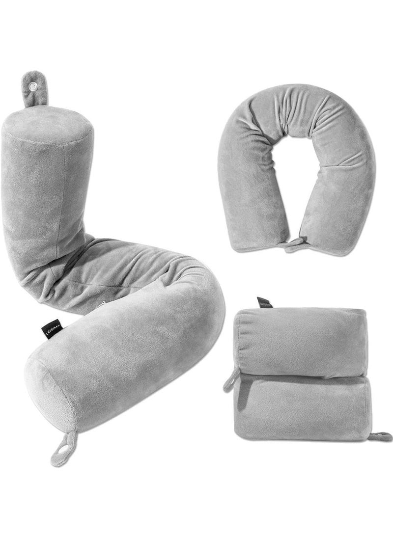 VATTU Twist Memory Foam Travel Pillow for Neck Chin Lumbar and Leg Support Adjustable Bendable Roll Pillow 10255 Characters