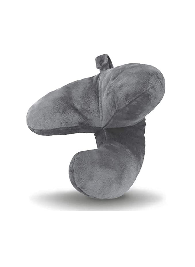 ASKAN CREATION Portable J Shape Travel Neck Pillow Velvet Fabric Multipurpose Neck Support for Men and Women While Sleeping Reading Travelling 3 Way Support Available