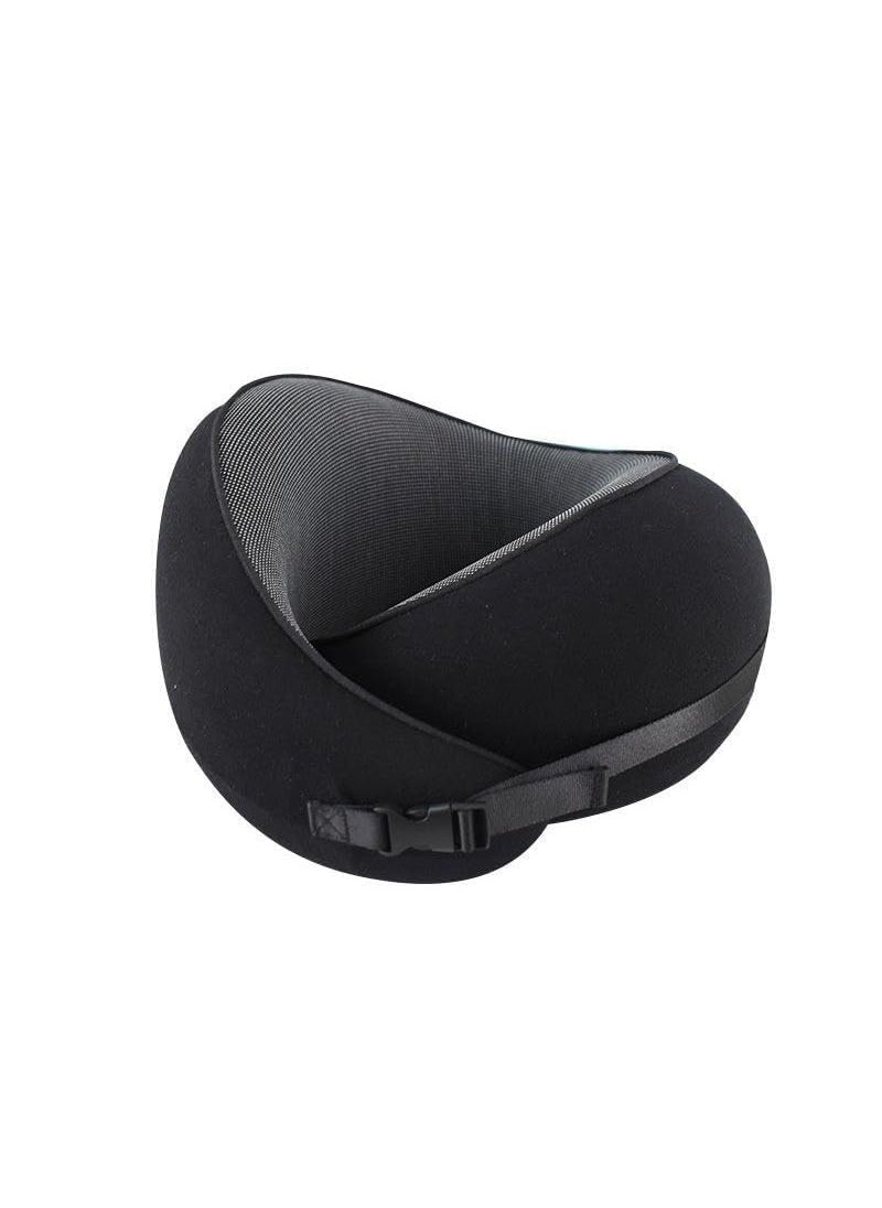 FLORISCA Travel Pillow Pure Memory Foam Neck Pillow Comfortable Breathable Cover Sleep at Home Airplane Car Neck with Bag Super Soft Cover Support Head Chin Ergonomic Traction Pain Relief