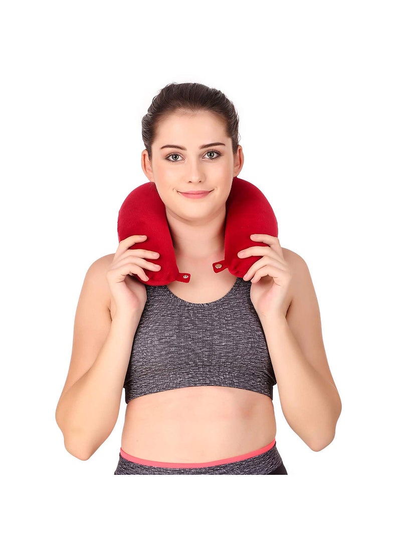 SE REHABILITATION MultiPurpose U Shape Neck Head Rest Travel Duffle Soft Memory Microbeads Foam Pillow