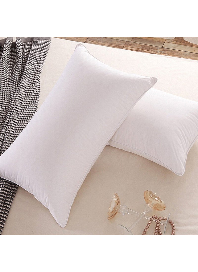 JDX Premium Hotel Quality Soft Polyester Blend Fiber Pillow White Set of 2 Size 17x27 Inches B09WLGLRSR