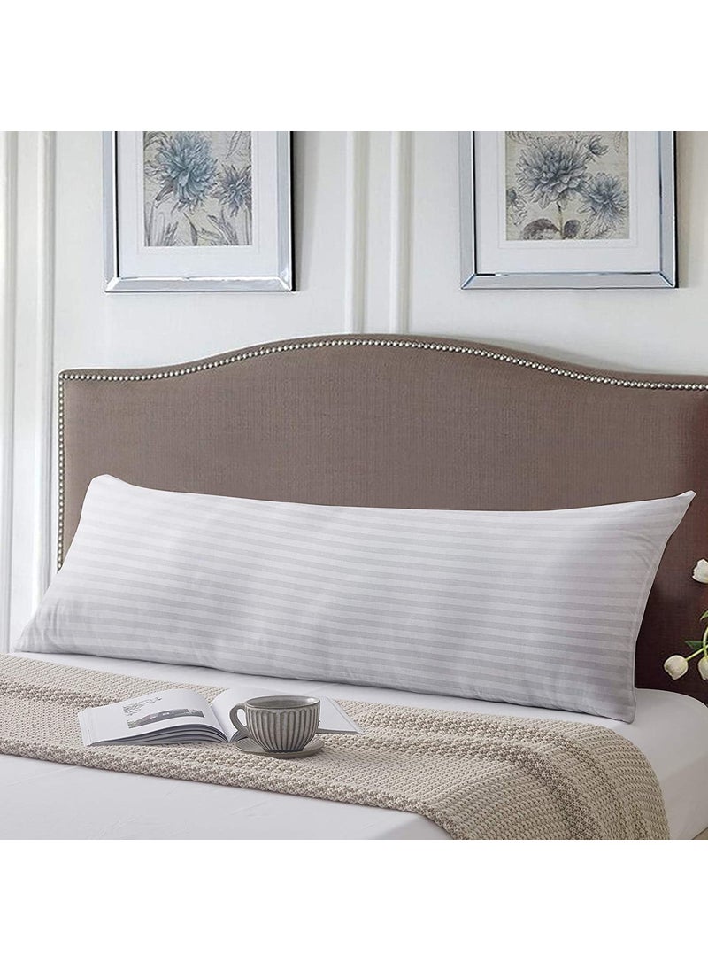 JDX Premium Hotel Quality Soft Polyester Blend Fiber Pillow Body PillowSleeping Pillow Neck PillowFiber Pillow White Set of 1 Size 20x54 Inches B09WLFZPNQ