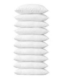 SWEETSAGA Soft Fiber Filled Full Family Pack Bouncing Bed Pillow for Sleeping 16x24 Inch White Color Vacuum Packed Pillow Combo Set of 10 Pillows