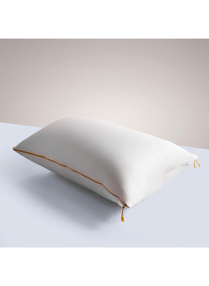SleepyCat Microfiber Cloud Pillow with Adjustable Zipper Set of 4 Standard Size 27x18 Inches White