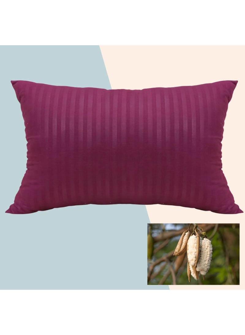 SOFT SOULS Cotton Pillow for Sleeping Kapok Cotton PillowIlvam Panju Pillow 100 Organic Silk Cotton Filling Pillow for Hair Neck Pain Relief Semal Cotton Pillow for Back Pain Single Pillow