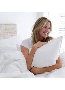 Jewear Imported 100 Cotton White Fluffy Soft Sleeping 5050 Goose Down Feather Pillow Size 17 X 27 Set of 1 Pcs