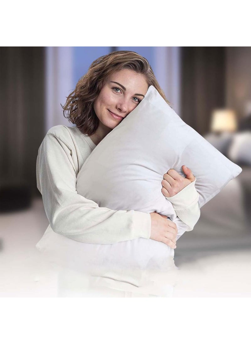 SPREAD SPAIN Traditional Cotton Pillow Super Soft Pillow For Sleeping Anti Allergic 46 X 68 Cm Pack of 1 White