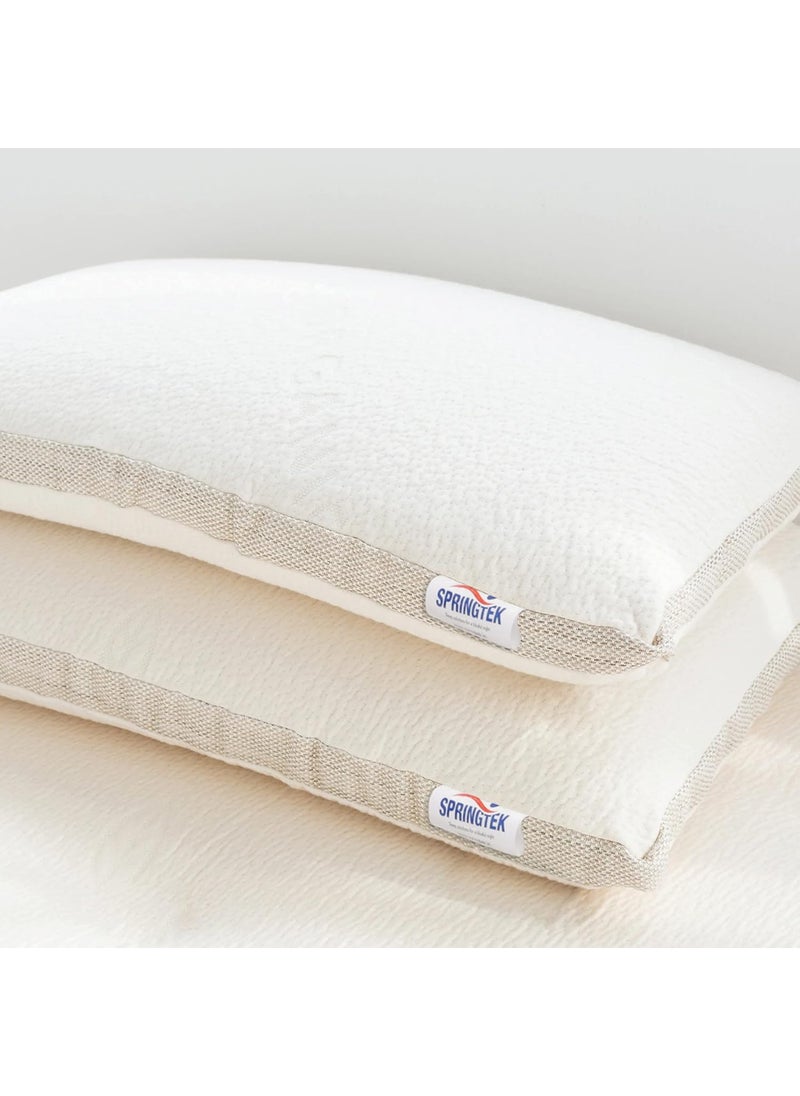 Springtek Natural Latex Charcoal Infused Pillow Single 16 X 24 White Rubber