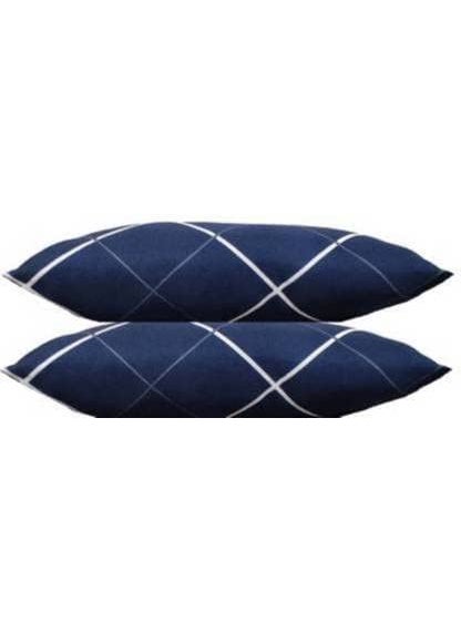 AG A BN Ag Medium Hard Cotton Ultra Soft Blue Line Stripes Bed Pillow Sets Set Of 2 Size 43 X 68 Cm