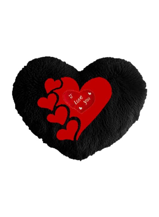 PICKKART Love Cushion Pillow Heart Shape Black