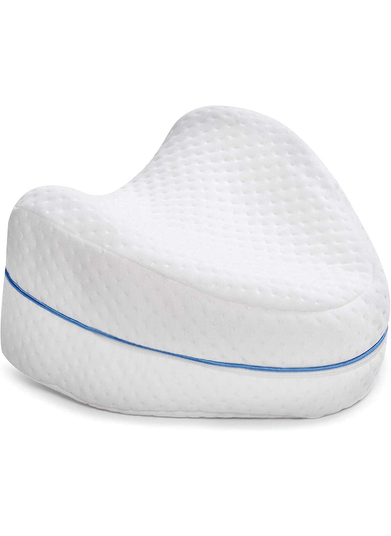 SAPRA Orthopedic Memory Foam Leg Pillow for Side Sleepers Ergonomic Contour Design with Cooling Gel for Sciatica Back and Hip Pain Relief Contour Thigh Pillow Leg Pad Support Cushion