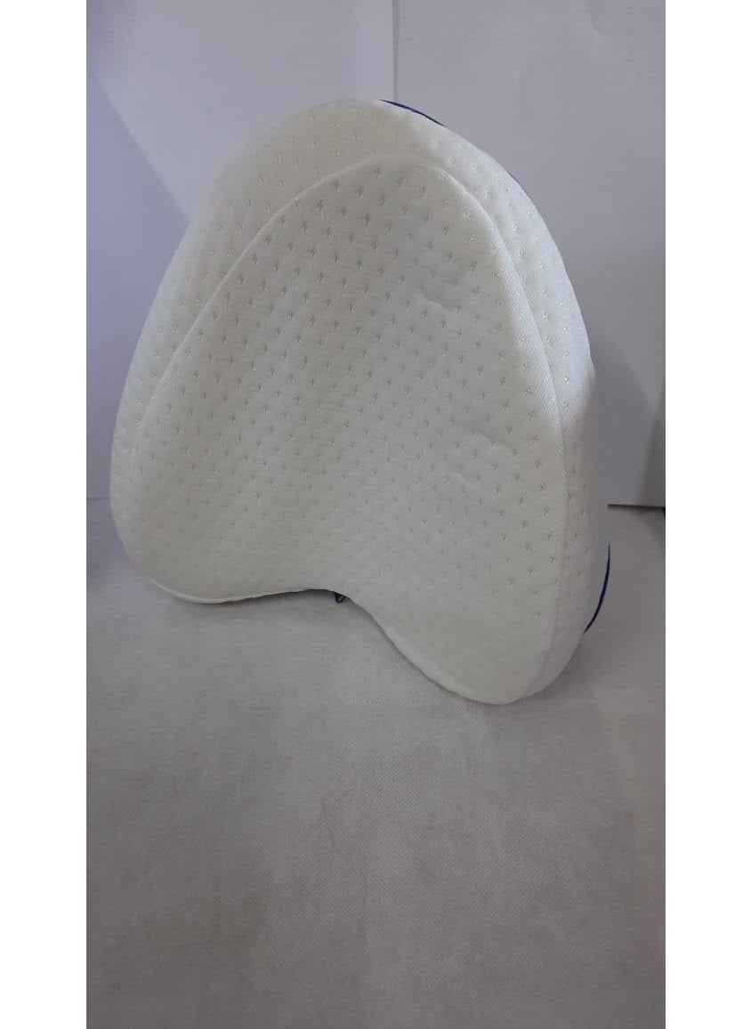 VARTI Cotton Knee Pillow Leg Orthopedic Memory Slow Rebound Foam Pregnant Women Pillow Side Sleeping for Women Men White Color