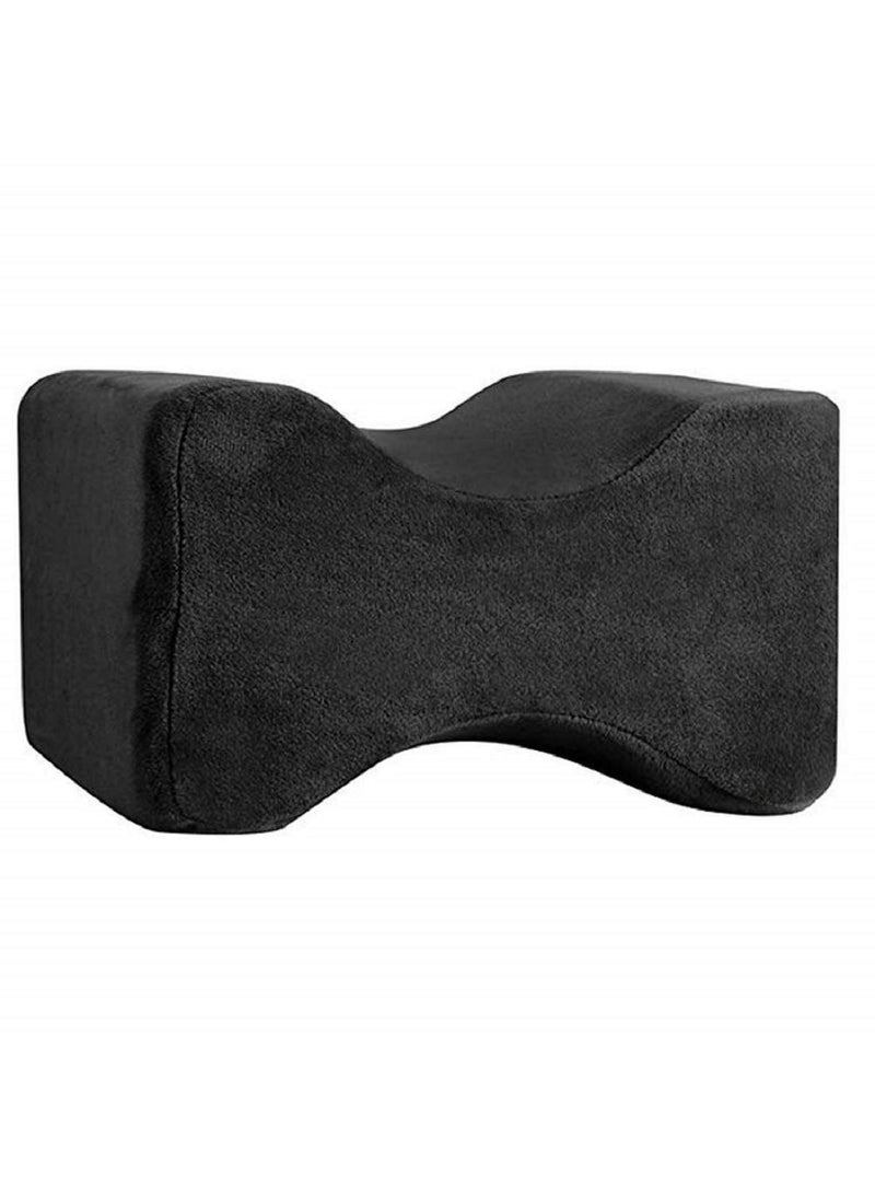 PUM PUM Orthopaedic Knee Pillow for Sciatica Relief Back Pain Leg Pain Pregnancy Hip and Joint Pain Memory Foam Knee Leg PillowBlack