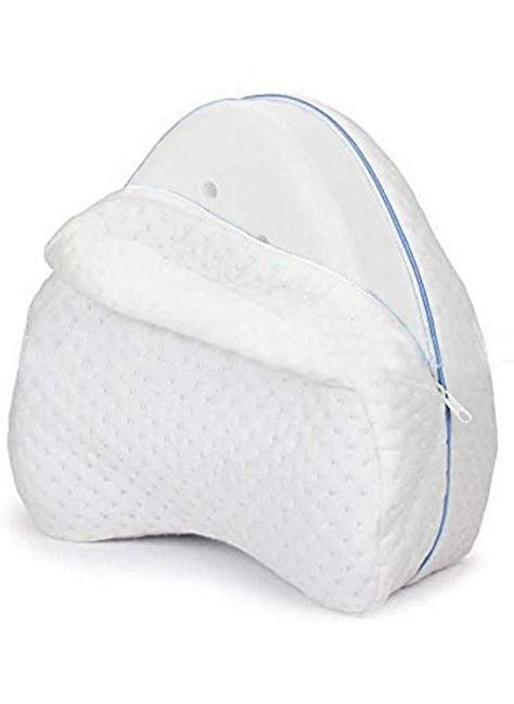 Swami Enterprise Leg Pillow Sleeping Memory Foam Pillow Cushion Cotton Leg Pillow for Back Hip Legs And Orthopedic Knee Support for Sleeping Pregnancy Leg Cushion Pain Relief