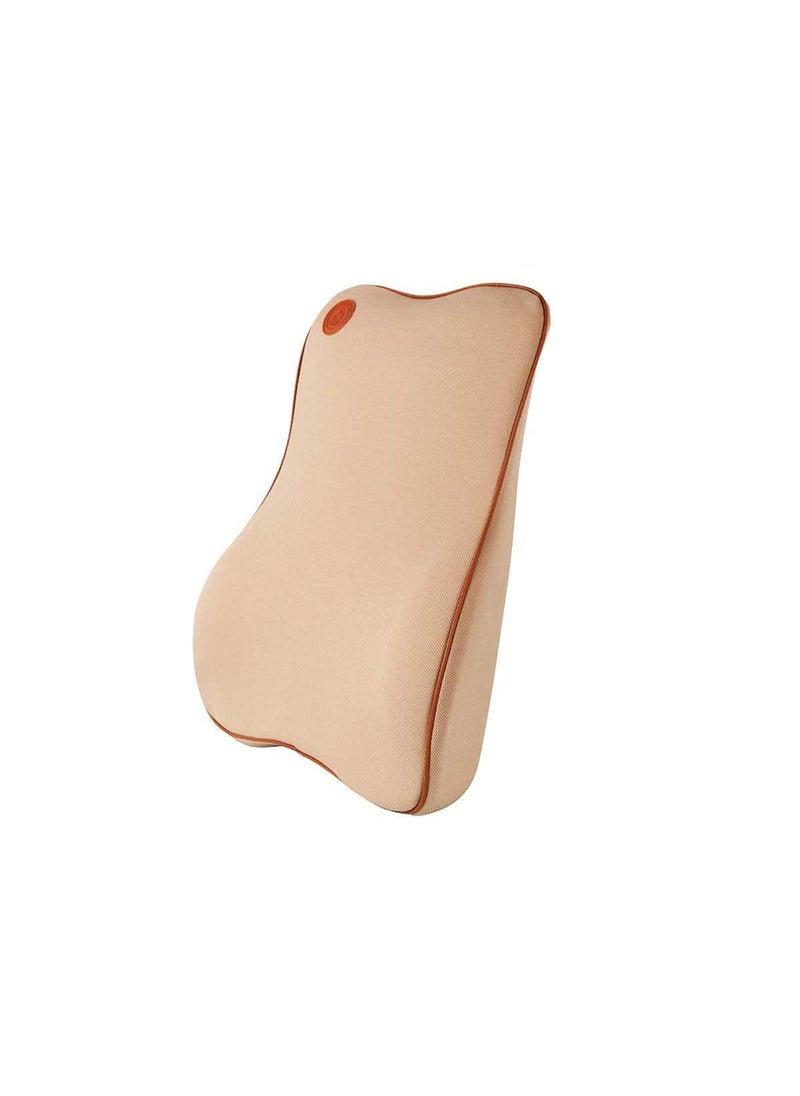 Pegasus Premium Car Seat Lumbar Pillow Memory Foam Back Support Cushion Ergonomic Adjust Sitting Position Relief Pain for Car Home Office Beige