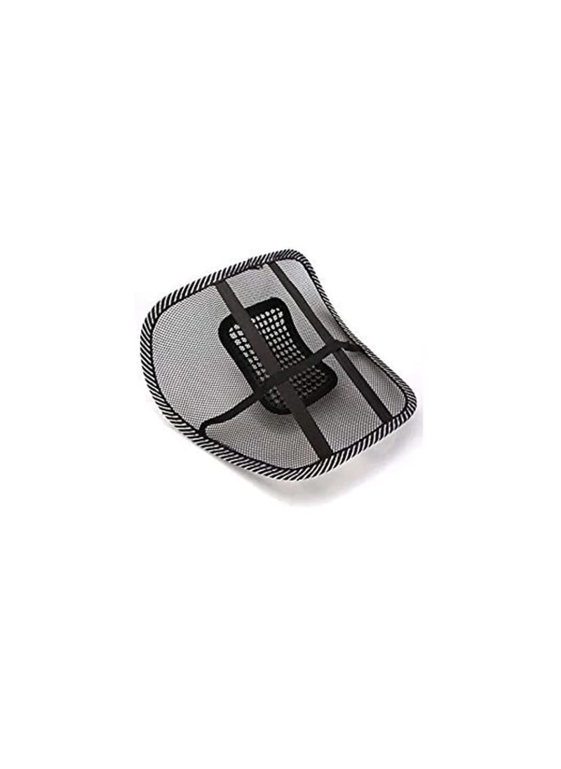 Suzec 0534 Mesh Ventilation Back Rest with Lumbar Support Mesh Cushion Pad Universal Back Lumbar Support Chairs for Office Chair Home Car Seat to Relieve Pain Universal Size Nylon