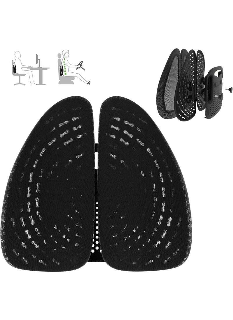 JUVIW Support Cushion Lumbar Pillow Ergonomic Lumbar Support for Office Chair HomeCarTravel Back Support Cushion for Lower Back Lumbar PainBlack