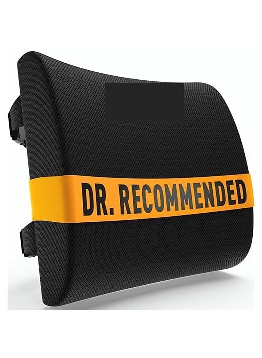NELCOMED Chair and Car Seat Backrest Memory Foam for Disc and L4 L5 Spine Support Doctor Design Make in India