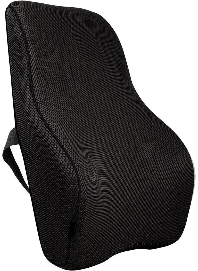 9villa Long Lumbar Support Orthopedic Memory Foam Contour Cushion for Lower Back Pain Muscle Strain Sciatica Arthritis Osteoporosis Scoliosis or Herniated Disc Improve Posture