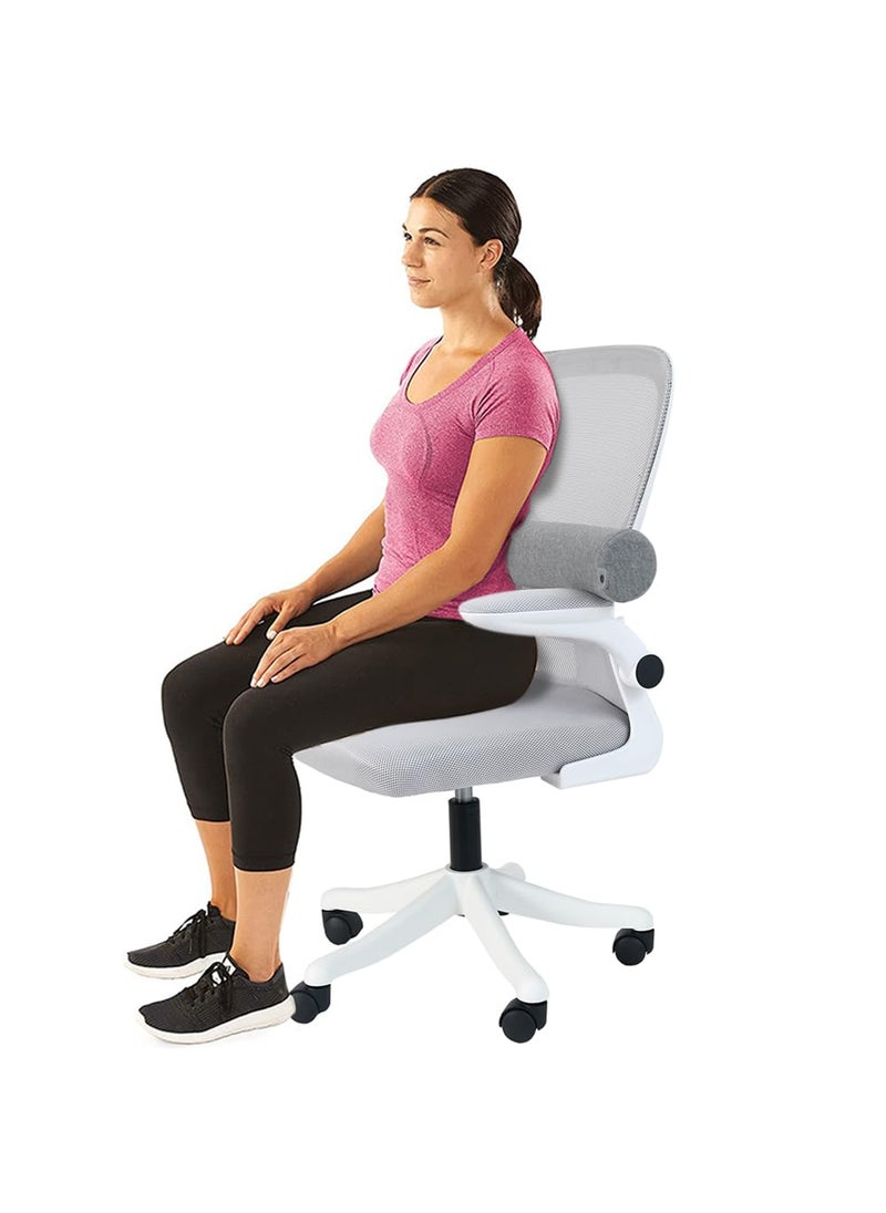 Lumbar Support Pillow for Office Chair Back Support Pillow for Car Computer Neck Pillow Travel Pillow Roll Twist Memory Foam Back Cushion for Pain Relief Improve Posture