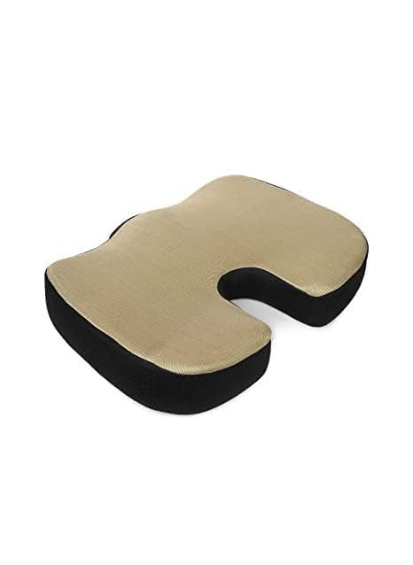 BHAGVAT Seat Cushion Lumbar Support Pillow with Adjustable StrapChair Cushions for Sciatica Pain Reliefwith Washable Cover Memory Foam for Car Travel and Wheelchair
