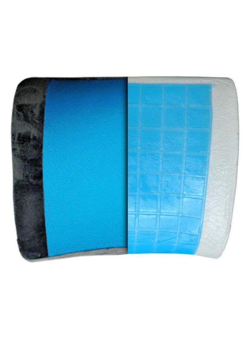 Viaggi Orthopedic Lumbar Support Cooling Gel Memory Foam Pillow Relief for Lower Back Pain Sciatica Pain Relief Ideal Backrest Pillow for ComputerOffice Chair Car Seat Grey