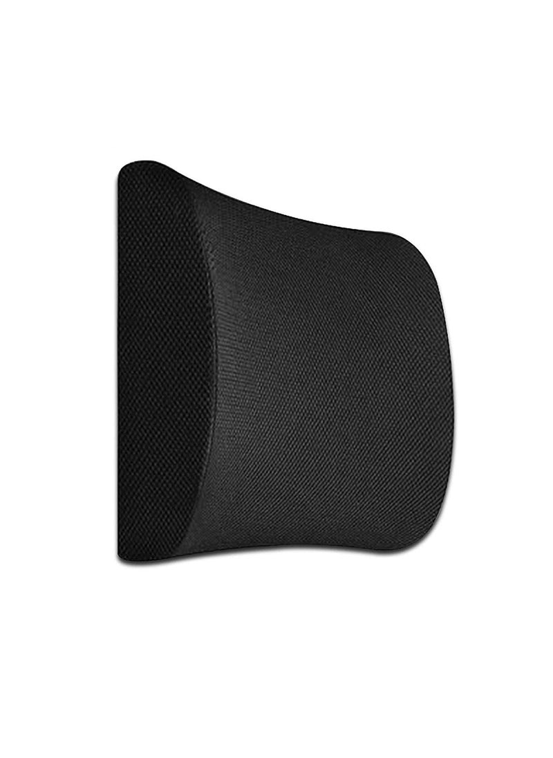 Lumbar Support for Chair Orthopedic Back Support Memory Foam Backrest Cushion Designed for Back Pain Relief Ideal Back Pillow for ComputerOffice Chair Black Standard